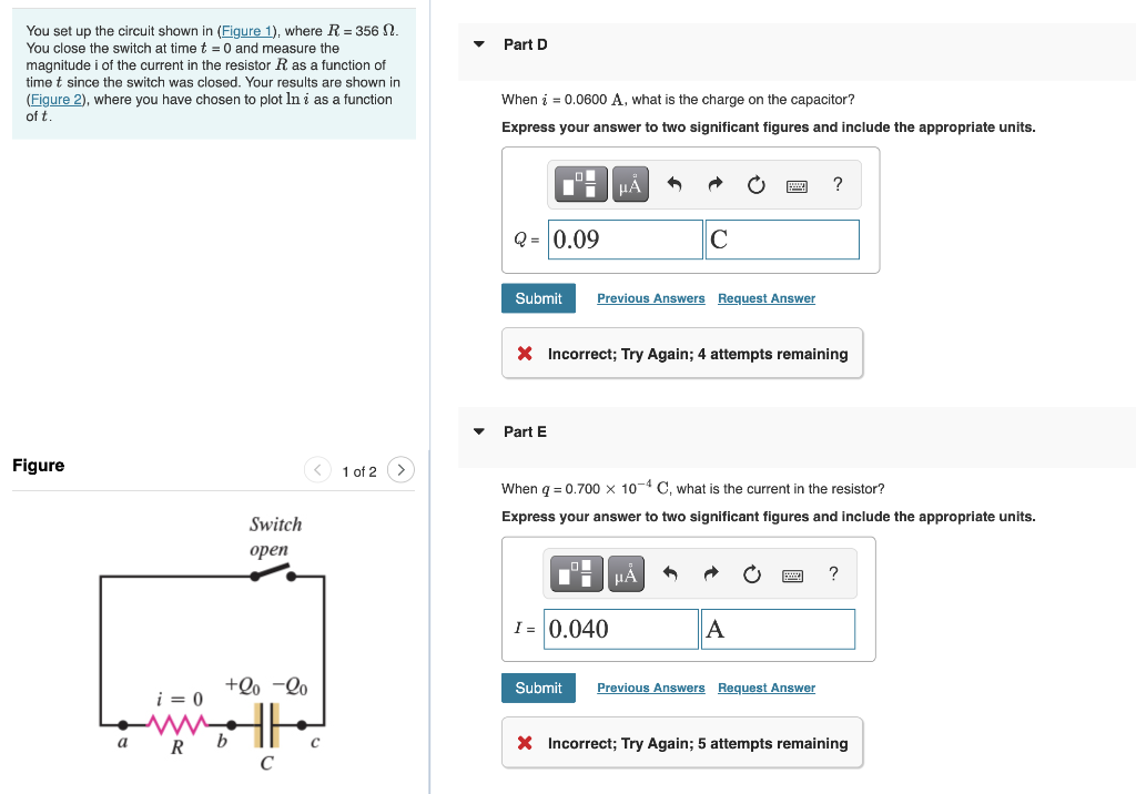 Solved Constants Part A You set up the circuit shown in | Chegg.com