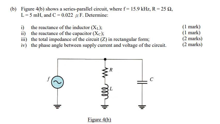 Solved B Figure 4 B Shows A Series Parallel Circuit W Chegg Com