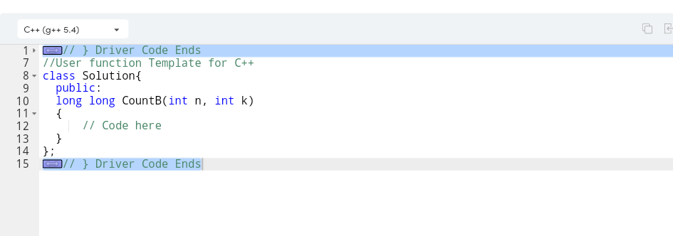 Solved 1. // \} Driver Code Ends 7 //User function Template | Chegg.com