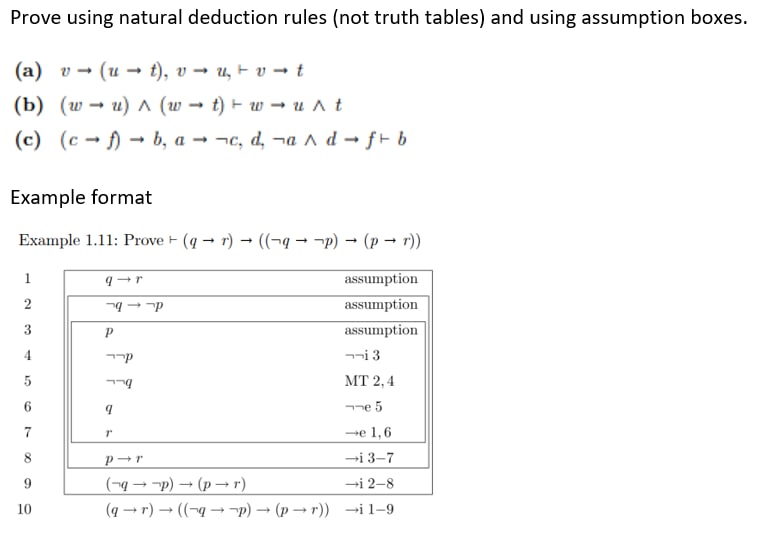 Solved Prove using natural deduction rules (not truth | Chegg.com