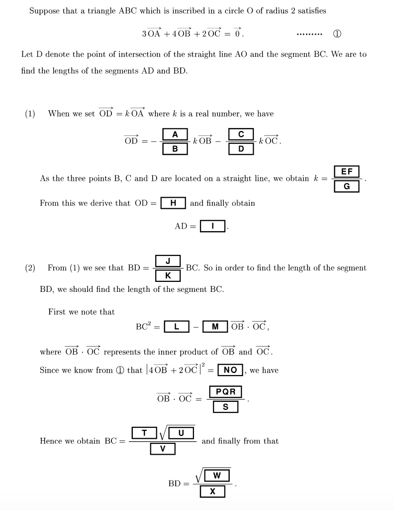 Suppose that a triangle ABC which is inscribed in a | Chegg.com