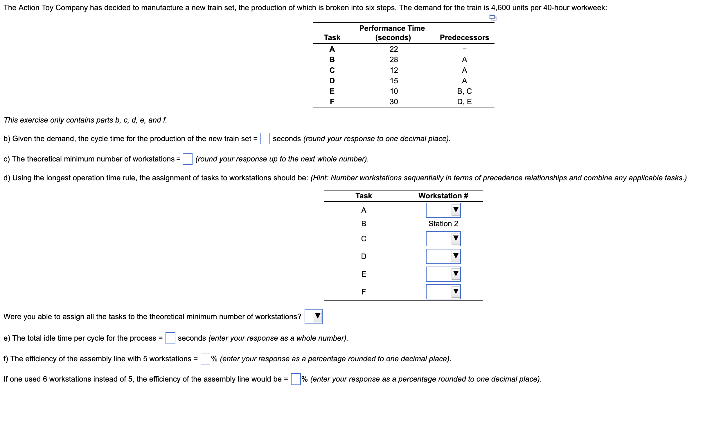 Solved This exercise only contains parts b,c,d, e, and f. b) | Chegg.com