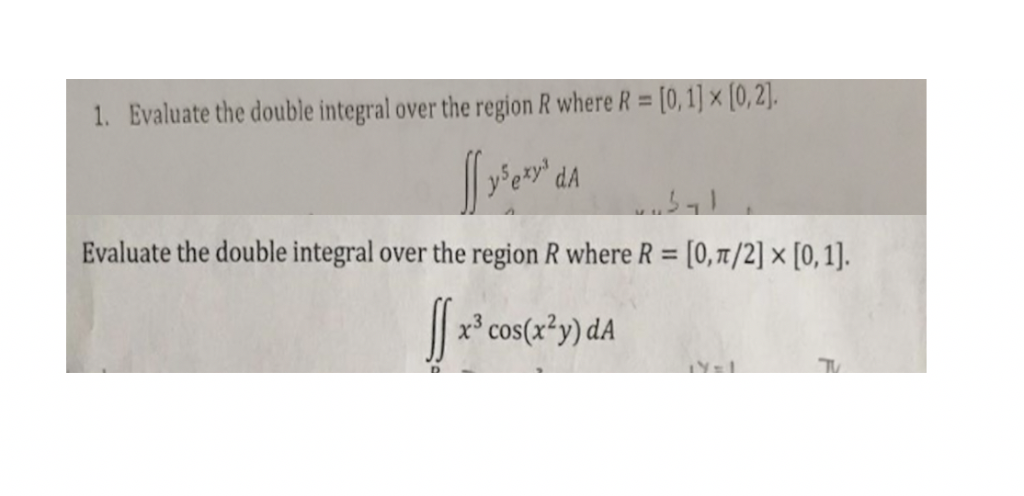 Double Integration R Solved 1. Evaluate the double integral over the region R | Chegg.com