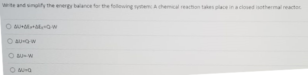 Solved Write and simplify the energy balance for the | Chegg.com