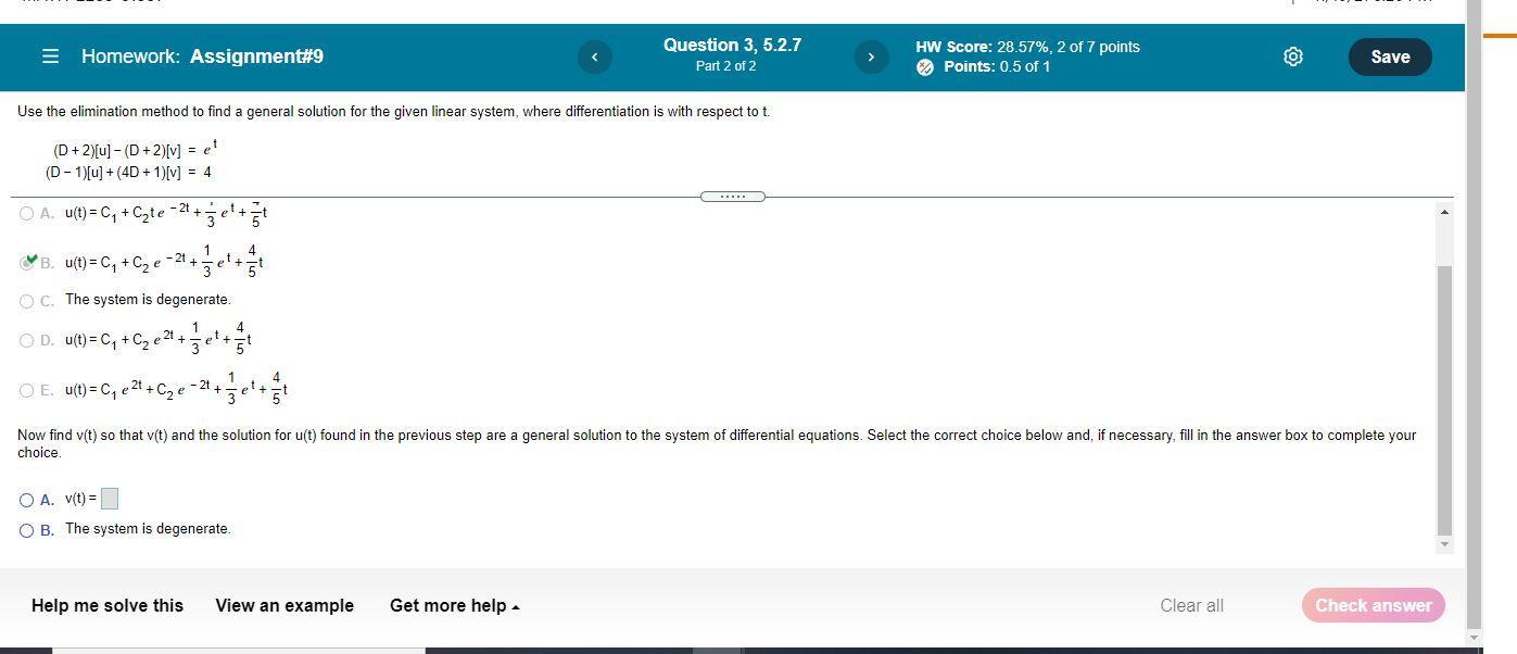 Homework: Assignment#9 Question 3, 5.2.7 Part 2 Of 2 | Chegg.com