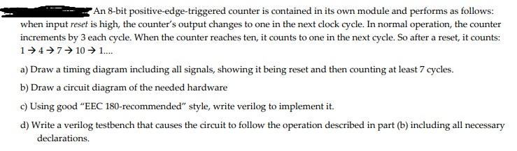 Solved An 8-bit positive-edge-triggered counter is contained | Chegg.com