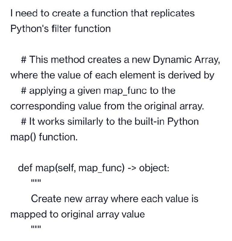 Solved I need to create a function that replicates Python's | Chegg.com