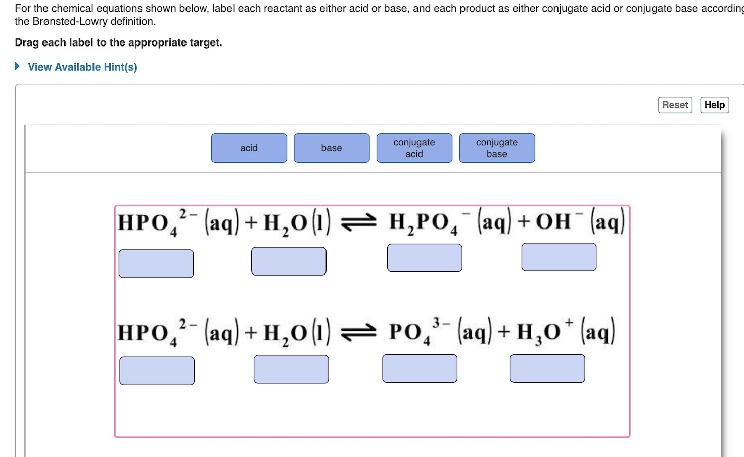 Solved For the chemical equations shown below, label each | Chegg.com