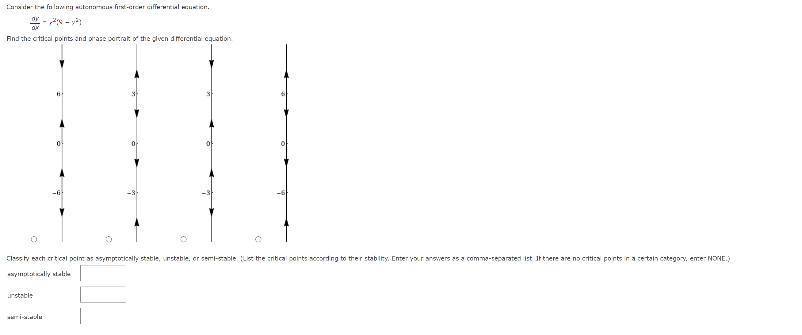 Solved Consider the following autonomous firstorder
