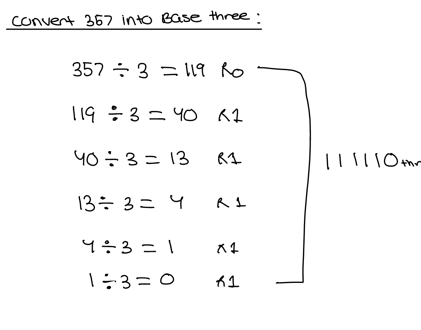 Solved Convert 357 ﻿into Base | Chegg.com