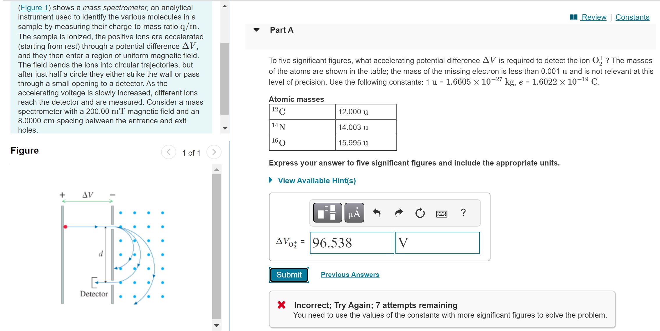 Solved (Figure 1) shows a mass spectrometer, an analytical | Chegg.com