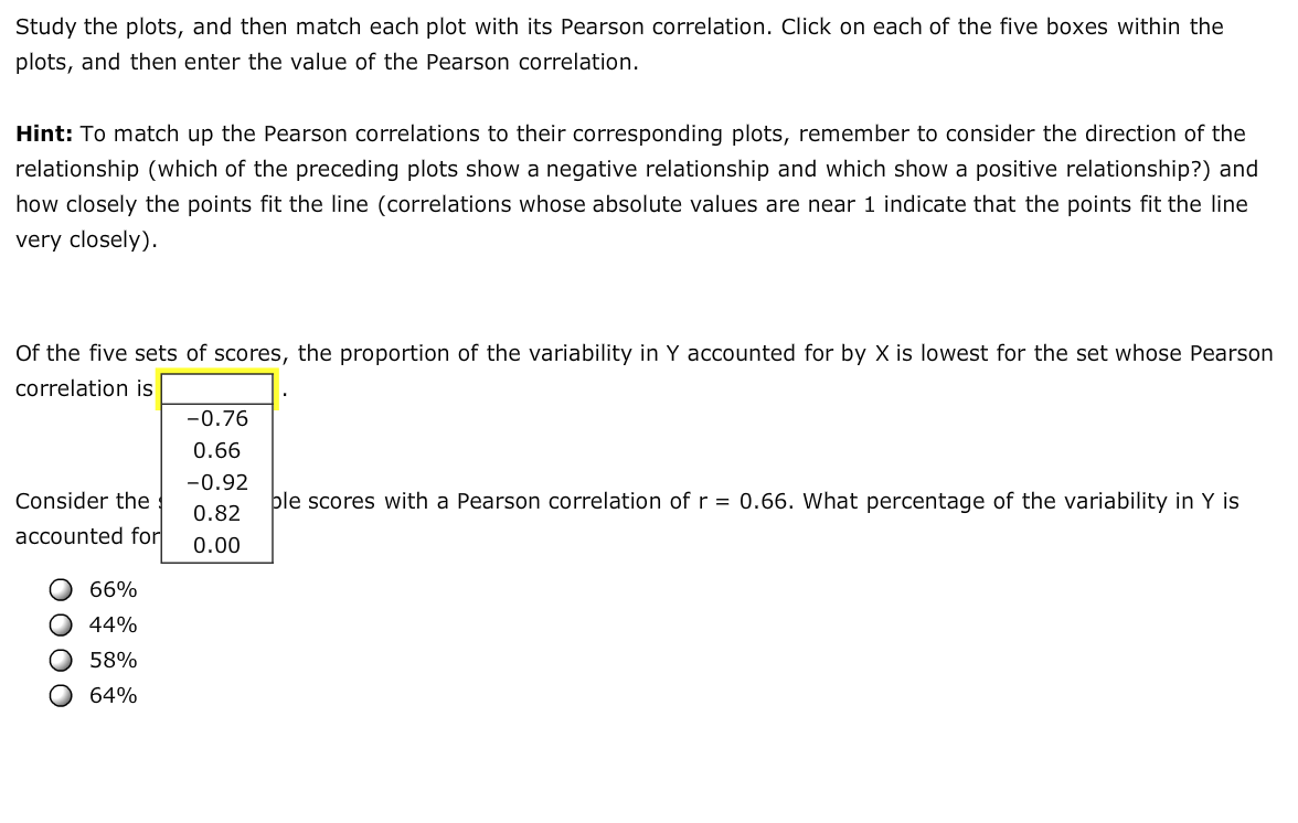 Solved The Pearson correlations have been computed for five | Chegg.com