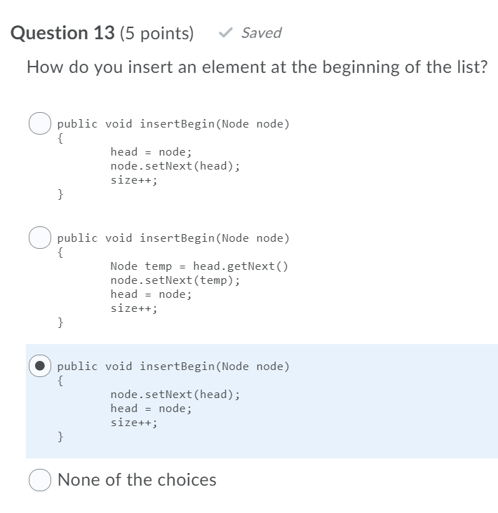 Solved Question Points Saved How Do You Insert An Chegg Com