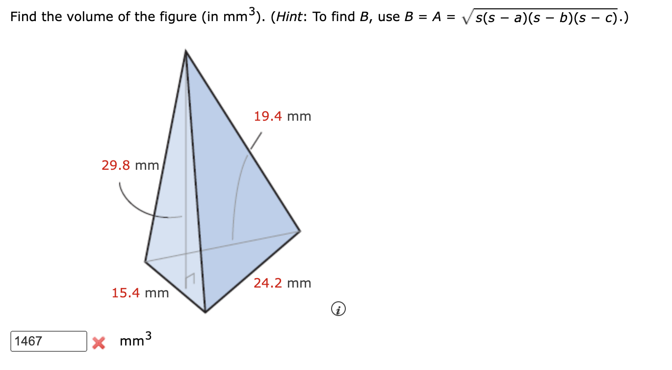 Solved Find the volume of the figure (in \\( | Chegg.com