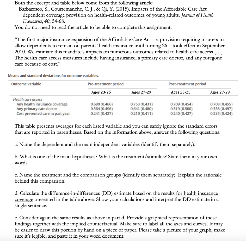 Both the excerpt and table below come from the | Chegg.com