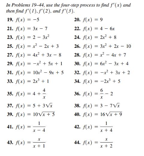 Solved In Problems 19−44, use the four-step process to find | Chegg.com