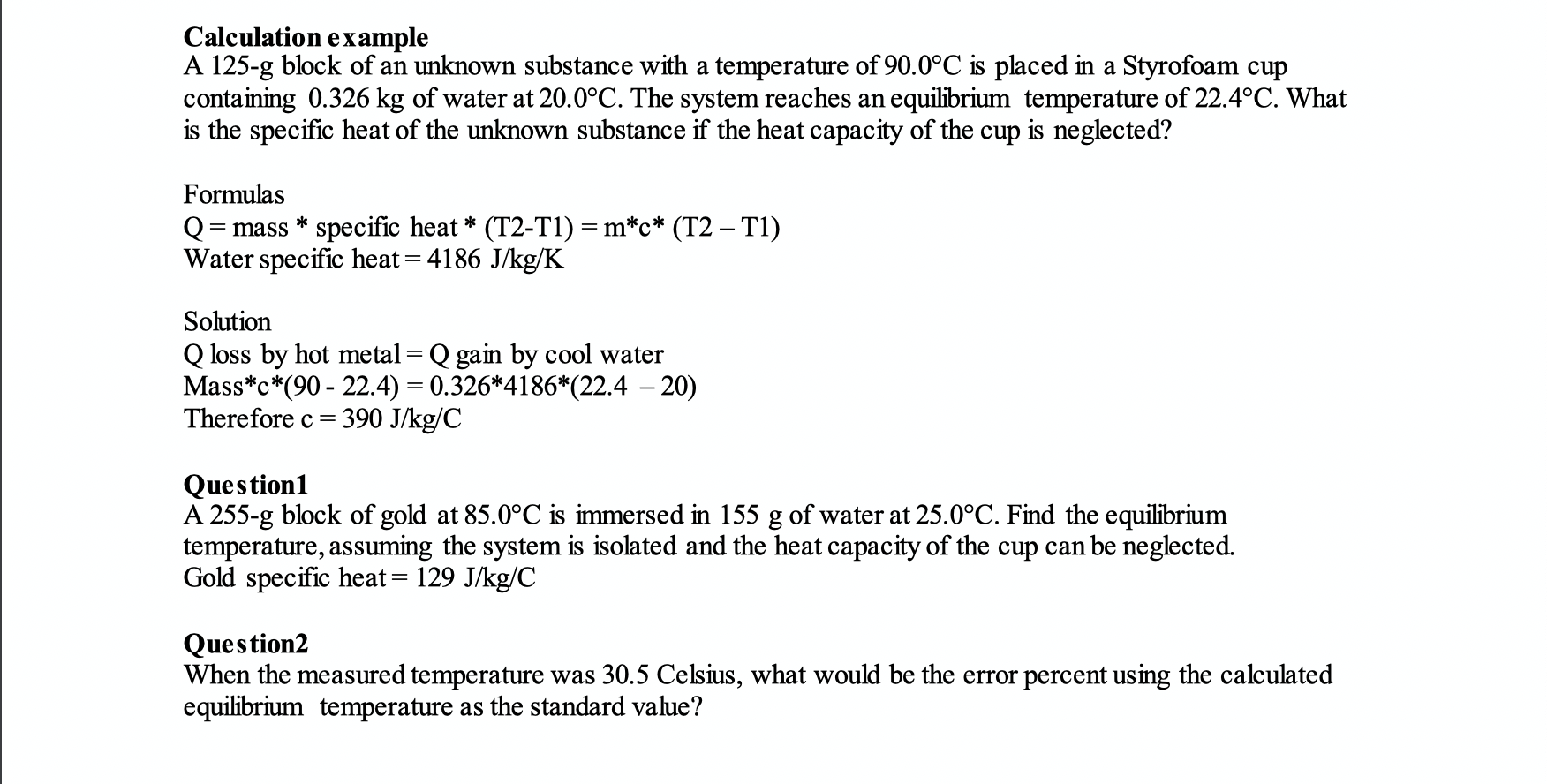 solved-calculation-example-a-125-g-block-of-an-unknown-chegg
