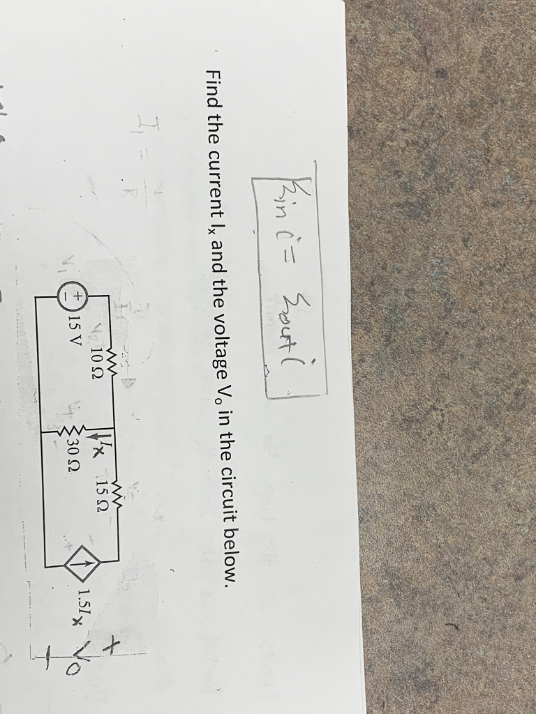 Solved Find The Current And The Voltage Vo In The Circuit | Chegg.com