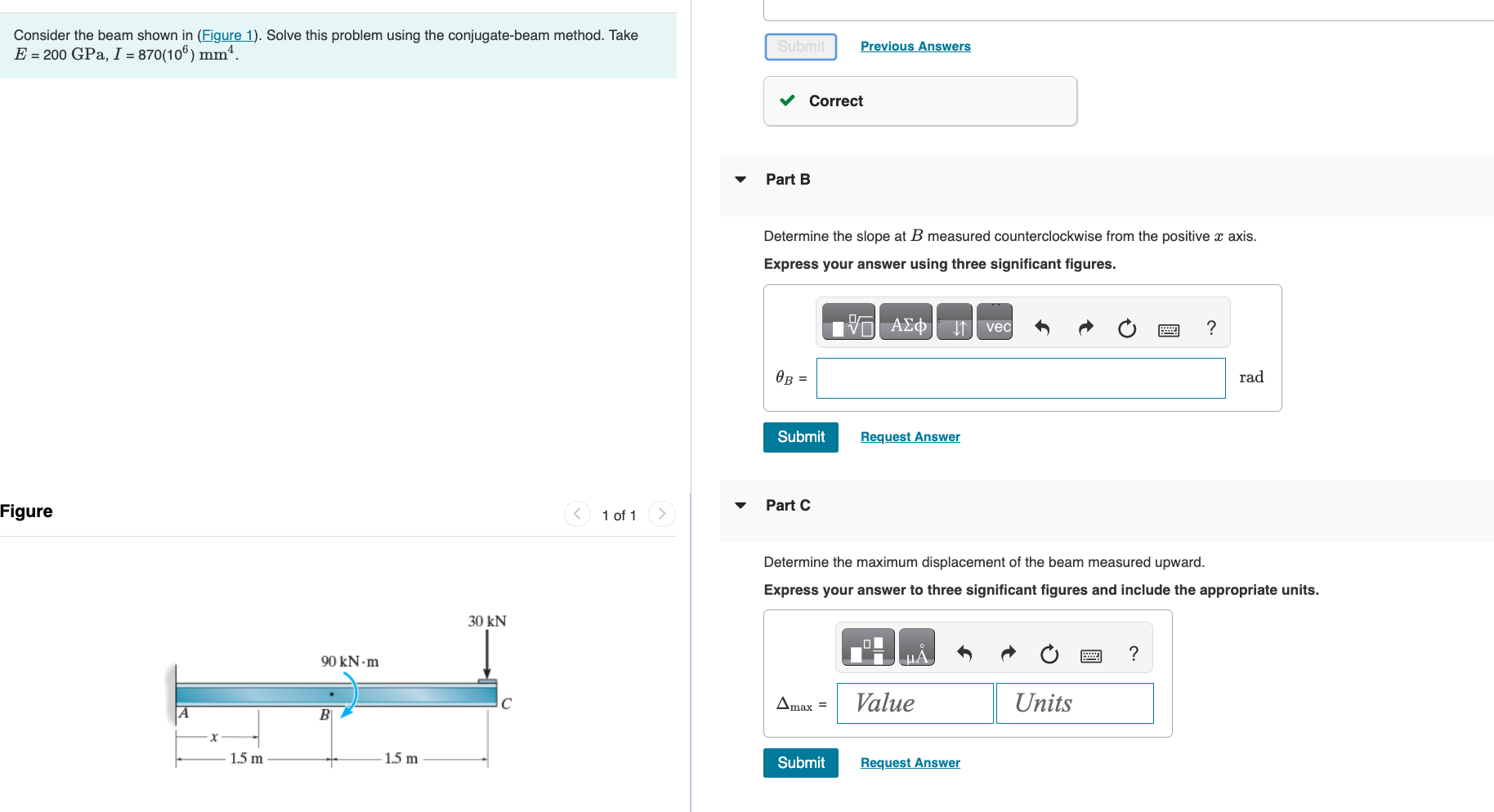 Solved Consider The Beam Shown In (Figure 1). Solve This | Chegg.com