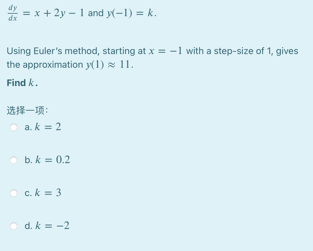 Solved 3x 2y 1 Dx Using Euler S Method Starting Chegg Com