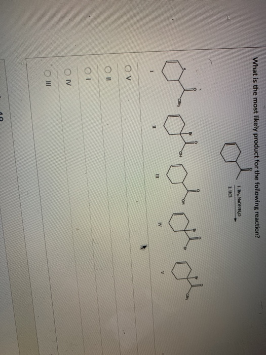 Solved What Is The Most Likely Product For The Following 