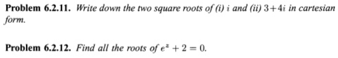 Solved Write the two square roots of i and 3+4i in cartesian | Chegg.com