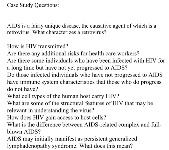 hiv case study answers