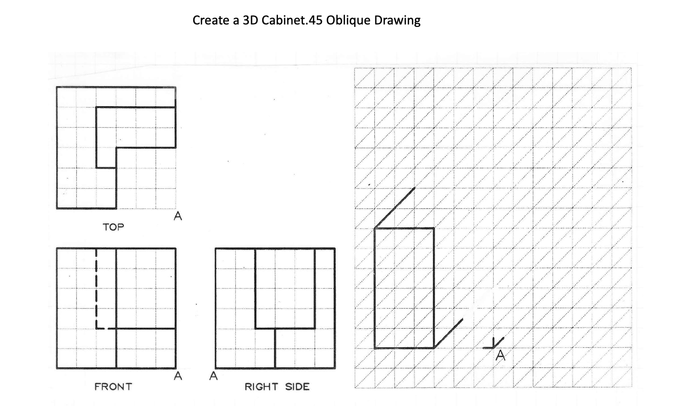cabinet oblique sketch