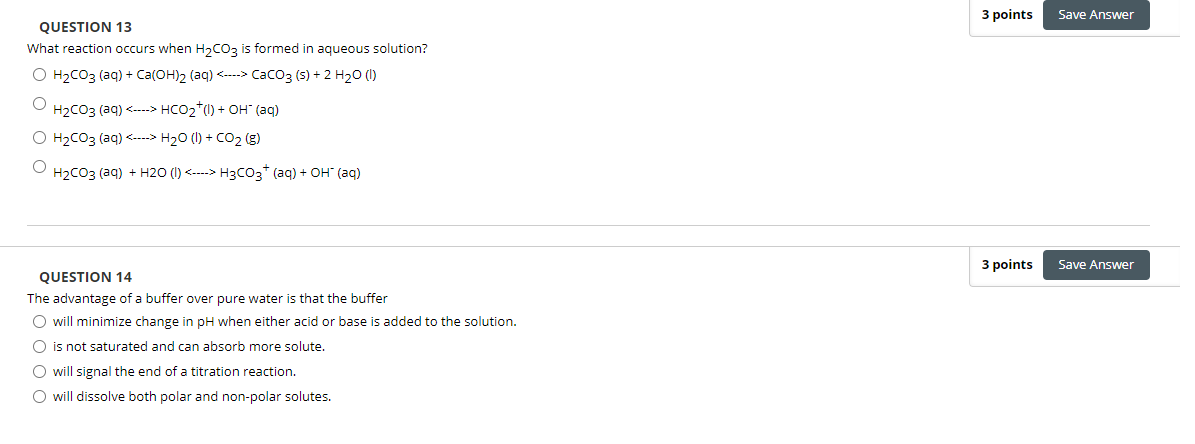 Solved 3 points Save Answer QUESTION 13 What reaction occurs | Chegg.com