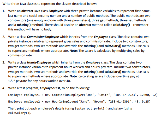 java employee and production worker classes