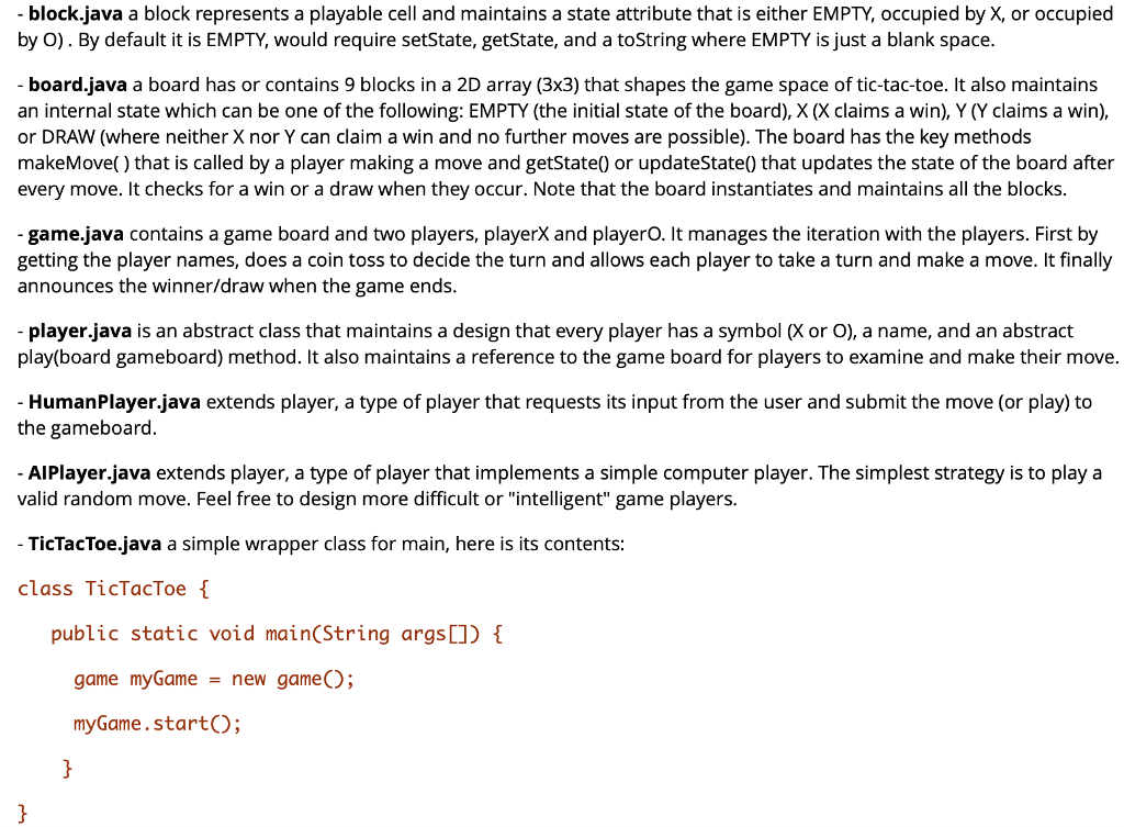 Solved block.java a block represents a playable cell and | Chegg.com
