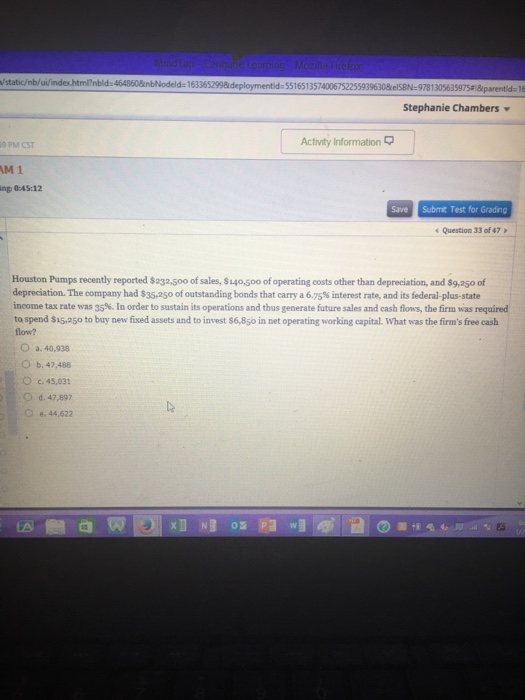 Solved Houseton pumps recently reported 232, 500 of sales,