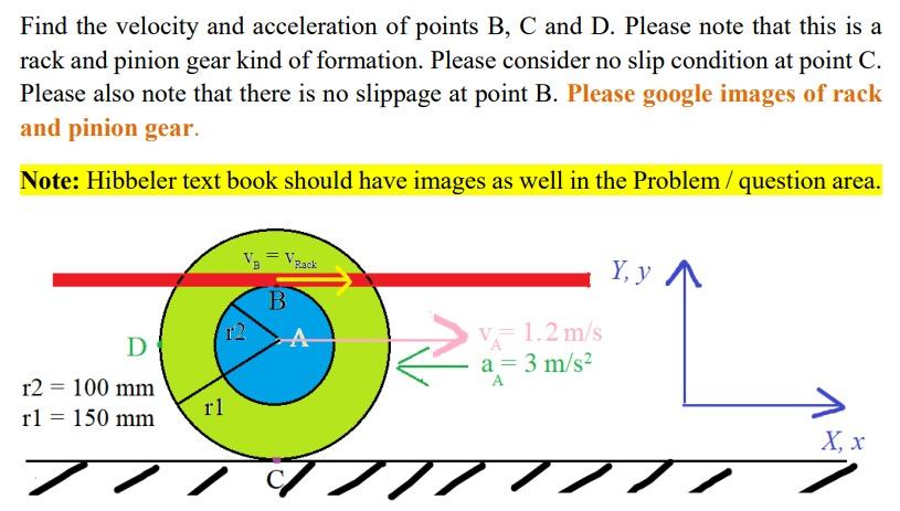Solved Find the velocity and acceleration of points B, C and | Chegg.com