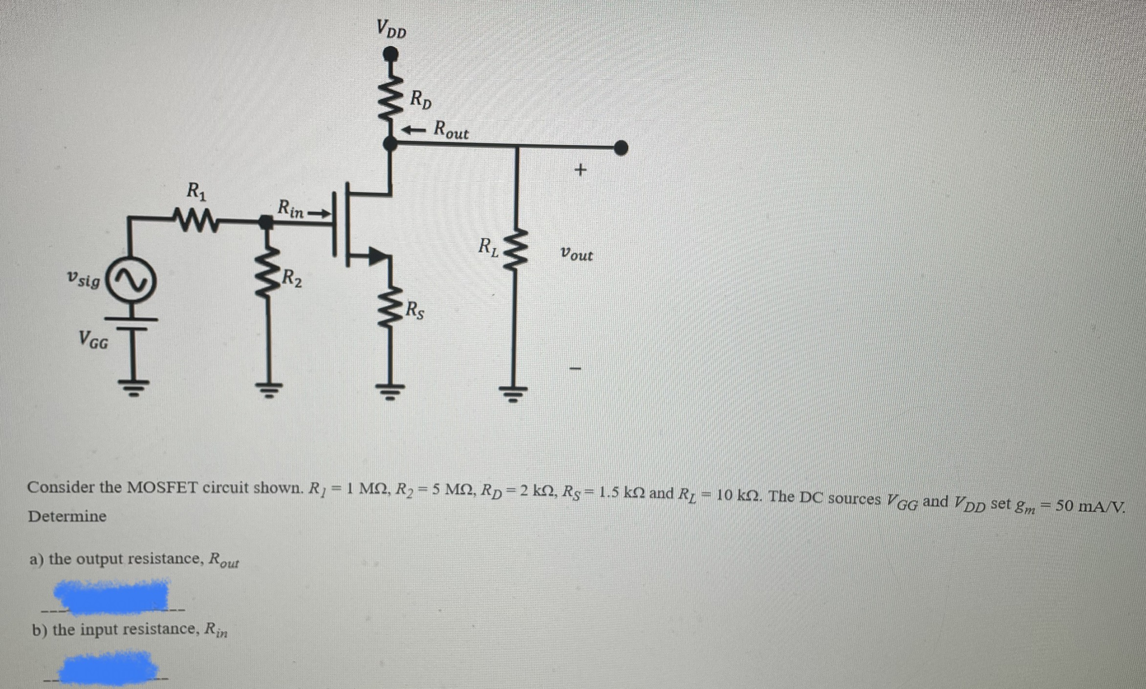 Solved Consider The MOSFET Circuit Shown. | Chegg.com