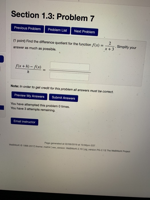 Solved Section 1.3: Problem 7 Previous Problem Problem List | Chegg.com
