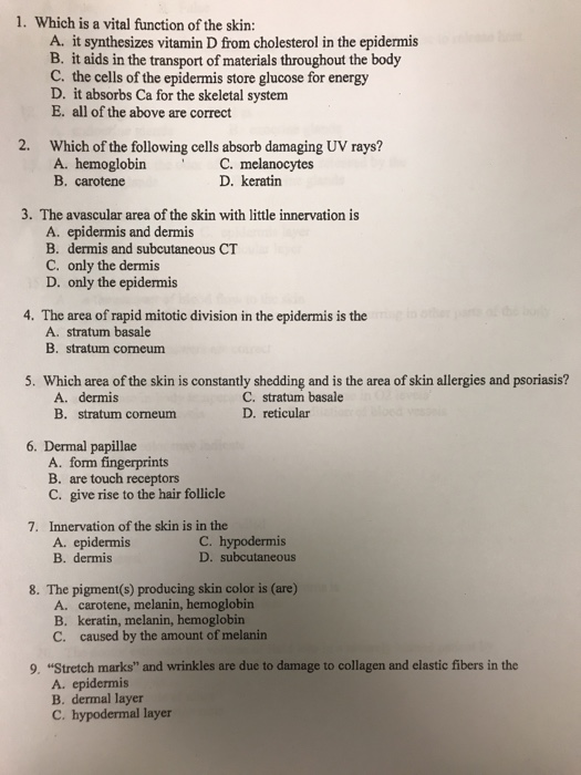 solved-1-which-is-a-vital-function-of-the-skin-a-it-chegg