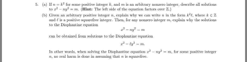Solved 5. (a) If n k for some positive integer k, and m is | Chegg.com