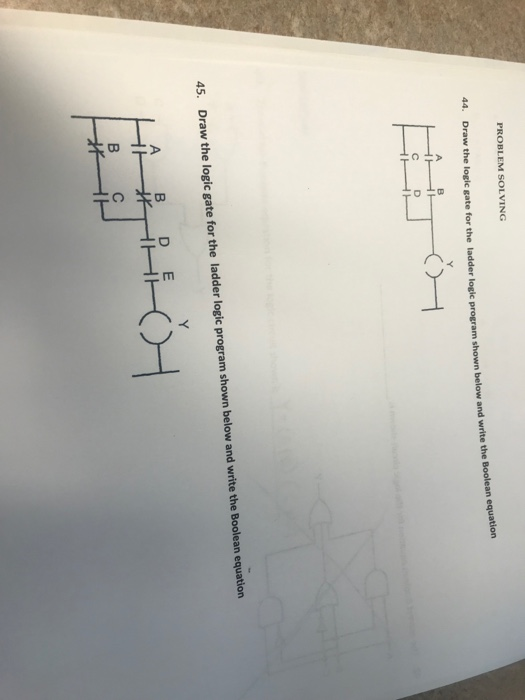 (Solved) : Problem Solving 44 Draw Logic Gate Ladder Logic Program ...