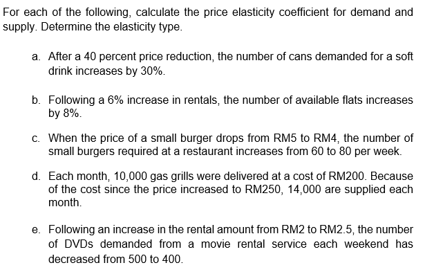 Solved For Each Of The Following, Calculate The Price | Chegg.com