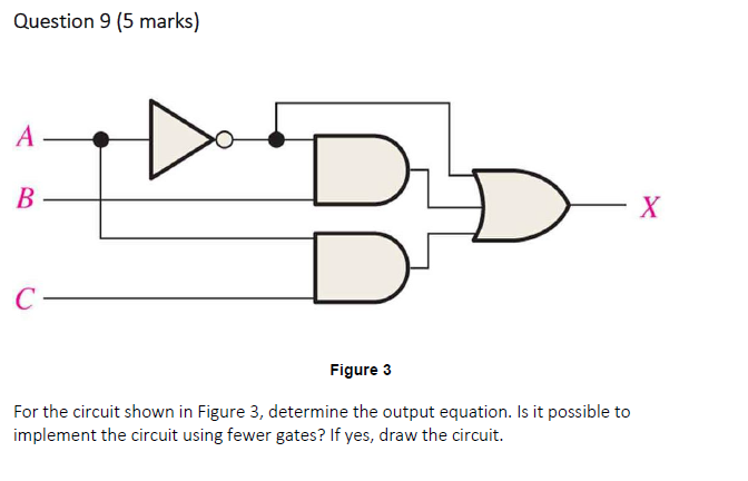 Solved Question 9 (5 Marks) A B X C- Figure 3 For The | Chegg.com