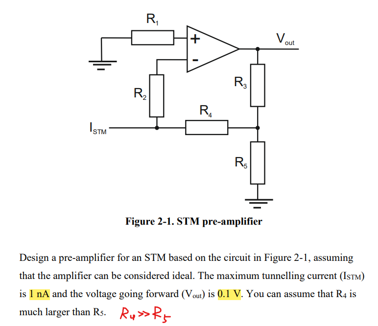 Solved R + Vout R3 R2 RA ISTM RS Figure 2-1. STM | Chegg.com