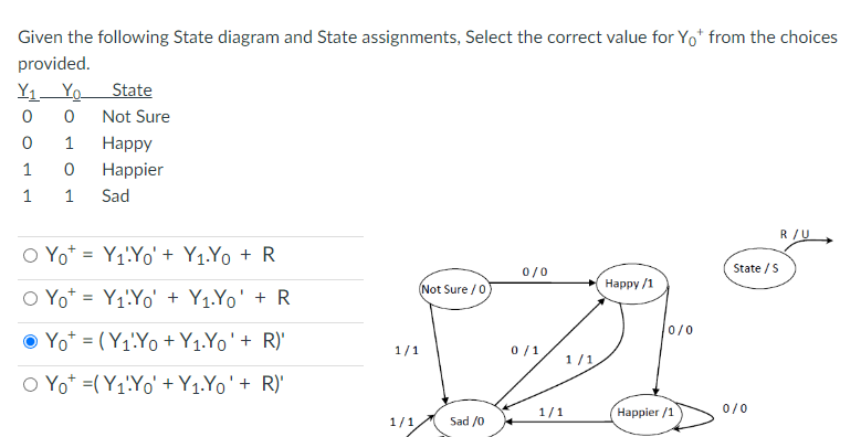 Solved Given The Following State Diagram And State | Chegg.com