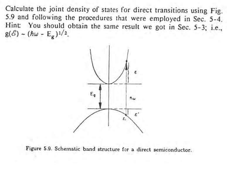 Solved Calculate the joint density of states for direct