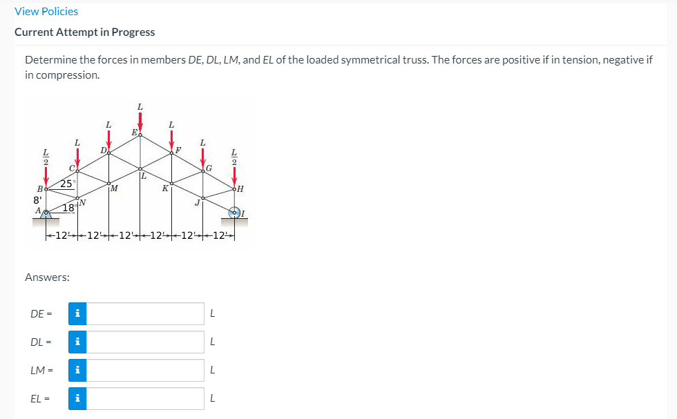 Solved View Policies Current Attempt in Progress Determine | Chegg.com