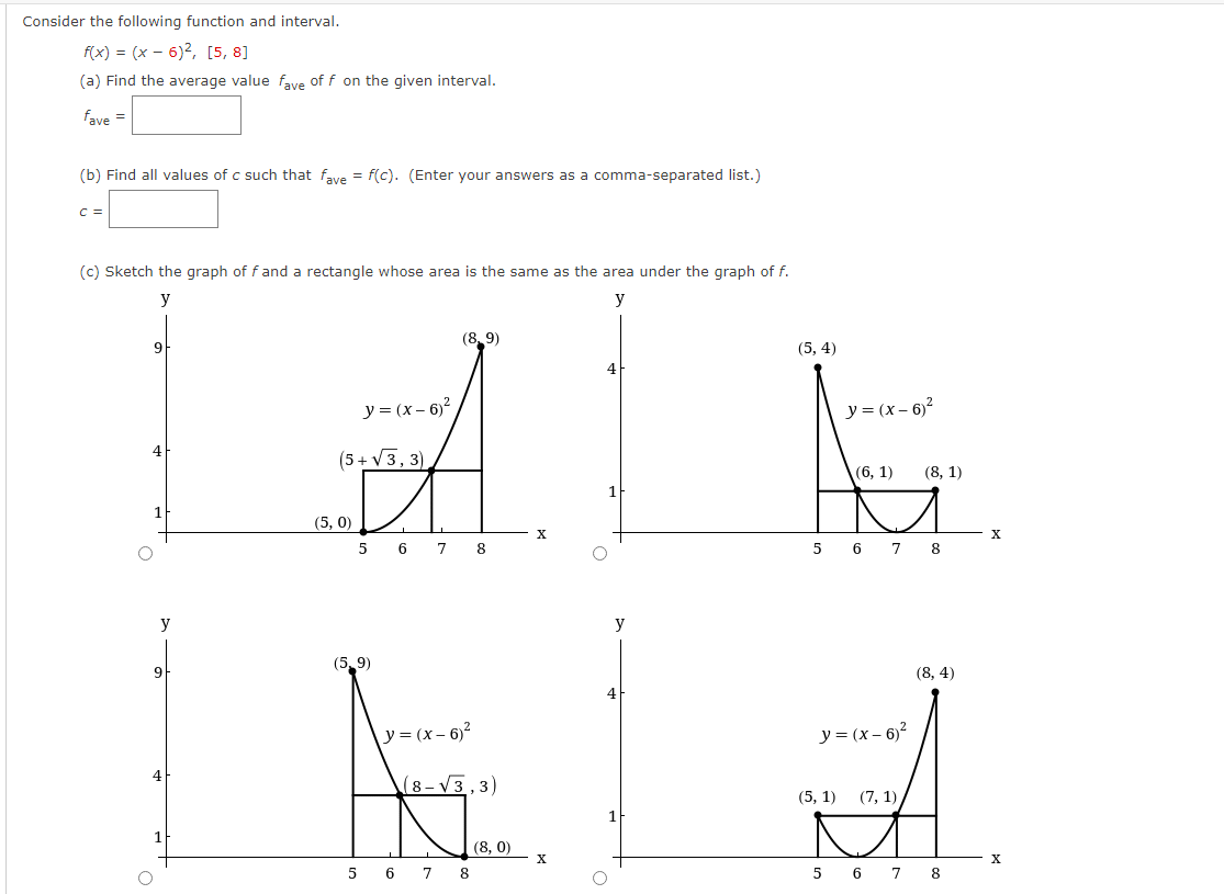 Solved Consider The Following Function And Interval. | Chegg.com