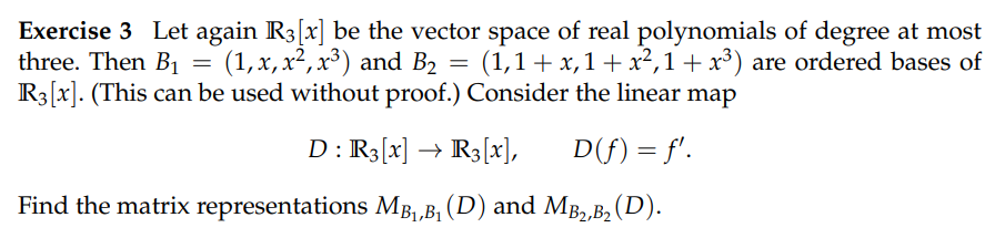 Solved Exercise 3 Let again R3[x] be the vector space of | Chegg.com