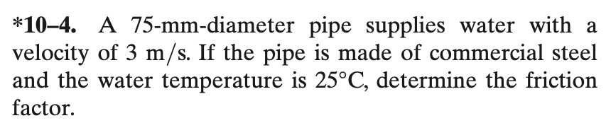 Solved *10-4. A 75-mm-diameter Pipe Supplies Water With A | Chegg.com