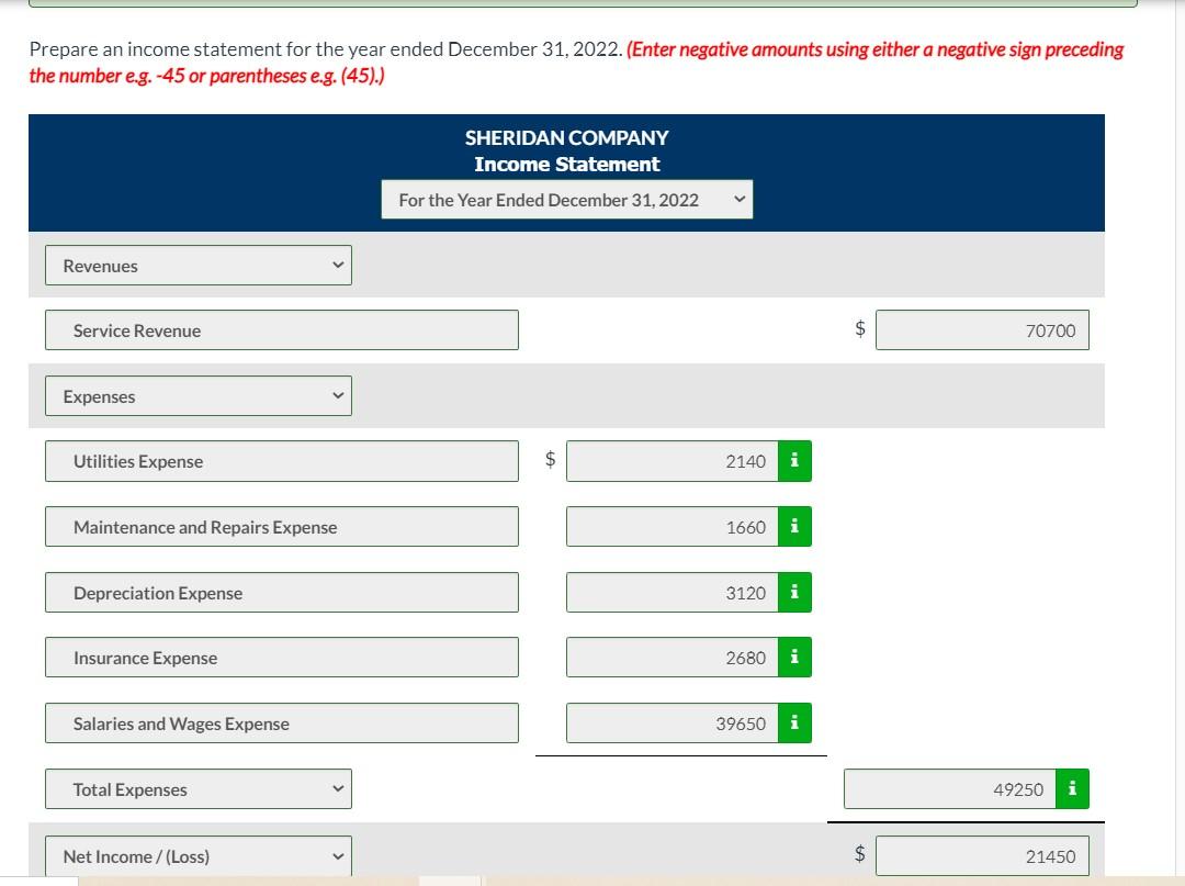 Prepare An Income Statement For The Year Ended 9414