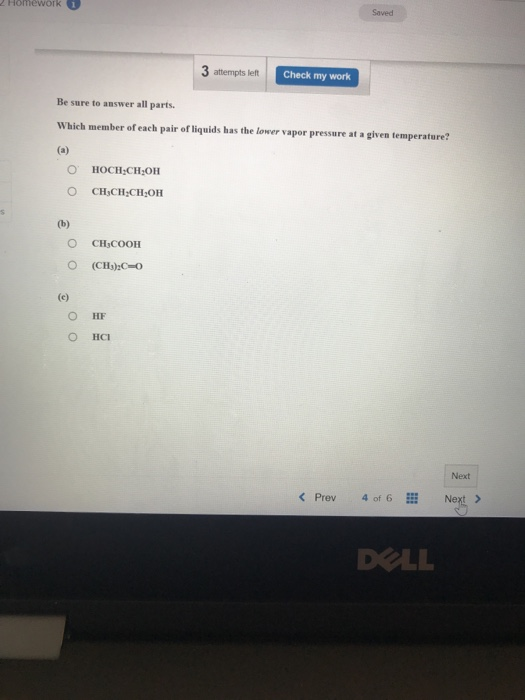 What Is The Strongest Interparticle Force In A Sample Of Solid Mgcl2? Solved: Homework Saved 3 Attempts Lett Check My Work Selec... | Chegg.com