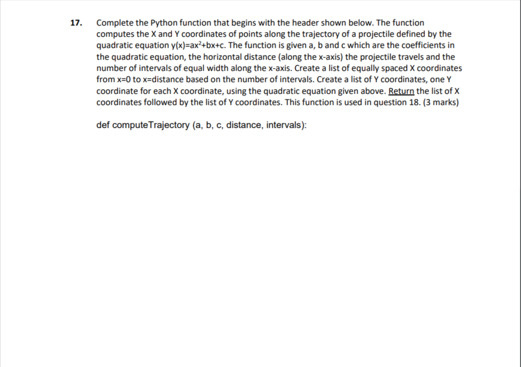 Solved Complete the Python function that begins with the | Chegg.com